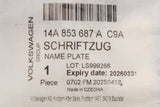 VW ID.7 2024-on rear 'ID.7' badge (pure white) 14A853687A C9A