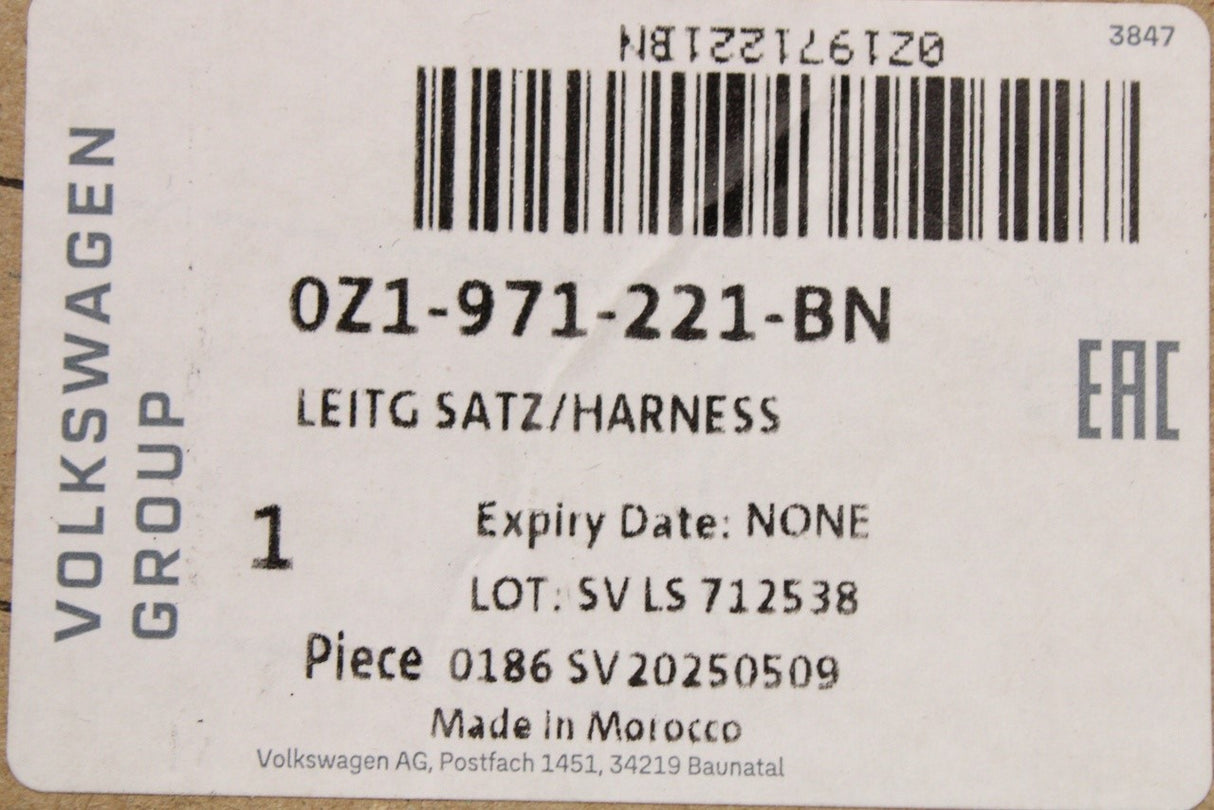 VW ID.7 ID.Buzz 2023-on battery control unit wiring harness 0Z1971221BN