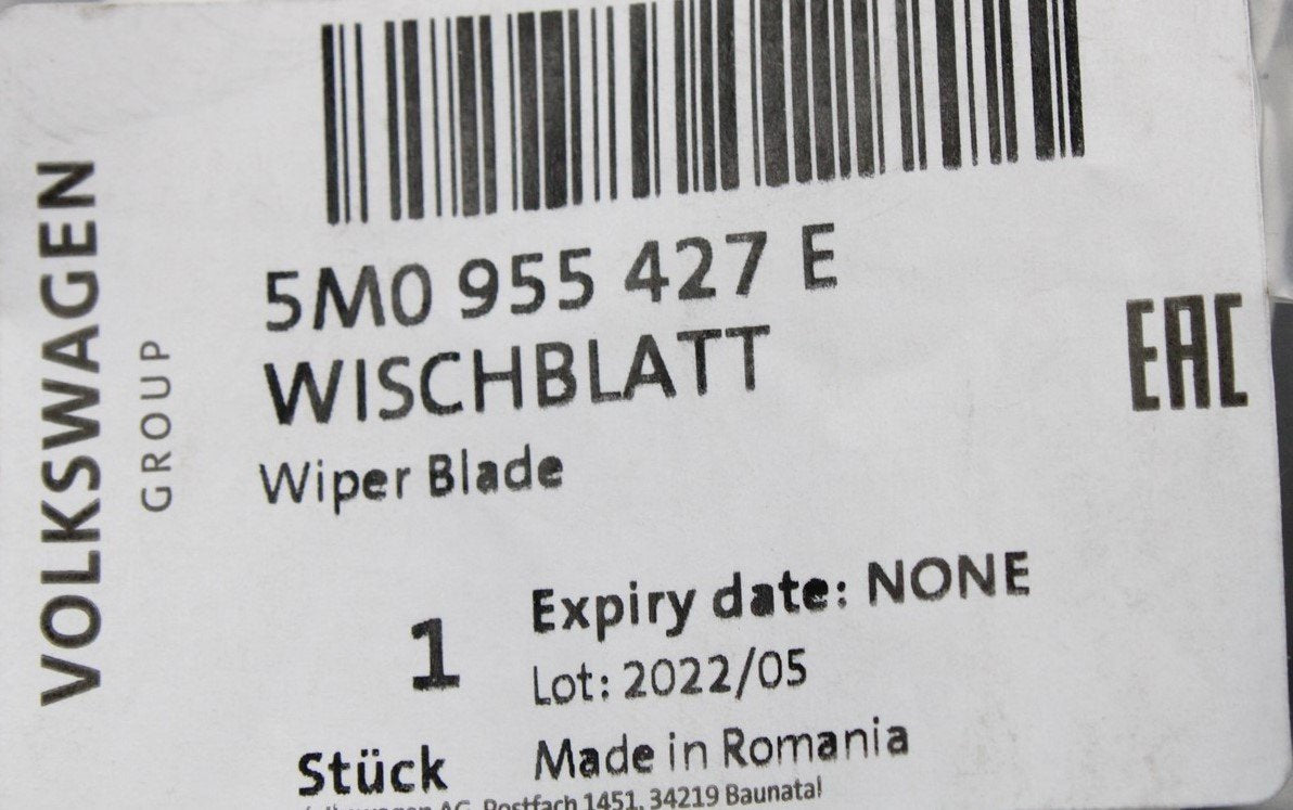 VW Golf Plus Sharan SEAT Alhambra wiper blade (rear) 5M0955427E