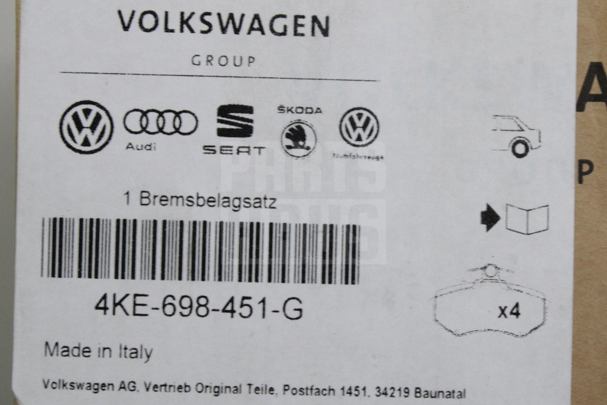 Audi e-tron 2019-on 350x28mm rear brake pads set 4KE698451G