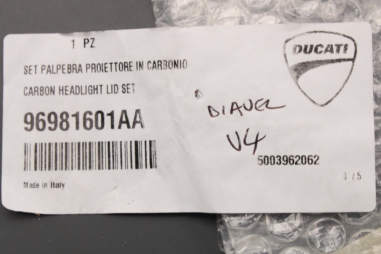 Ducati Diavel V4 carbon fibre headlight cover 96981601AA