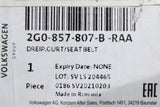 VW Polo AW 2018-on 3-point safety seat belt (centre rear) 2G0857807B RAA