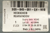 VW Passat Saloon B8 2018-2024 rear window glass 3G5845051EN NVB