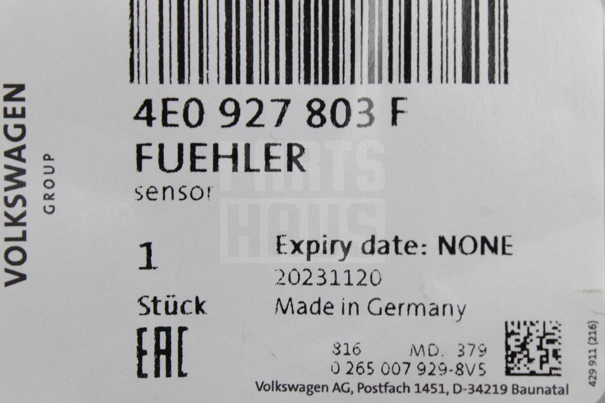 Audi A4 S4 RS4 A5 A6 RS6 A7 A8 Q5 R8 wheel speed ABS sensor 4E0927803F