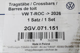 VW T-Roc 2026-on accessory roof bars set 2GV071151