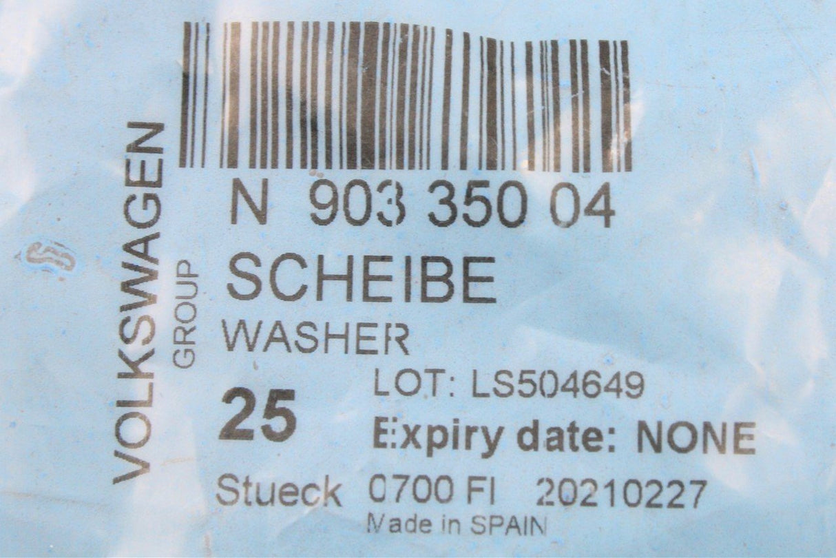 VW Audi Skoda SEAT clamping washer (x1) N90335004