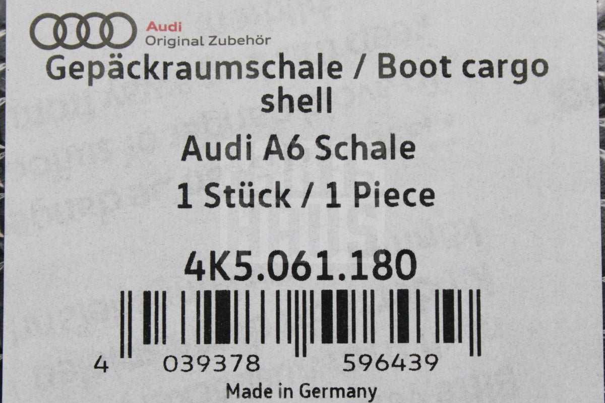 Audi A6 S6 Saloon 2019-on boot liner tray 4K5061180