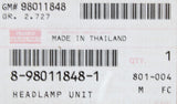 Isuzu front headlight unit (left) 8980118481