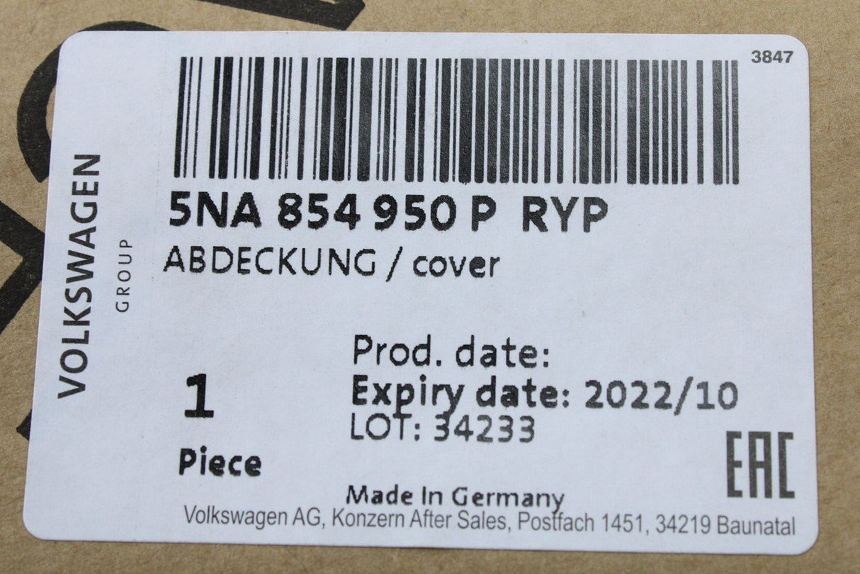 VW Tiguan 2016-21 lower rear door moulding trim (right) 5NA854950P RYP