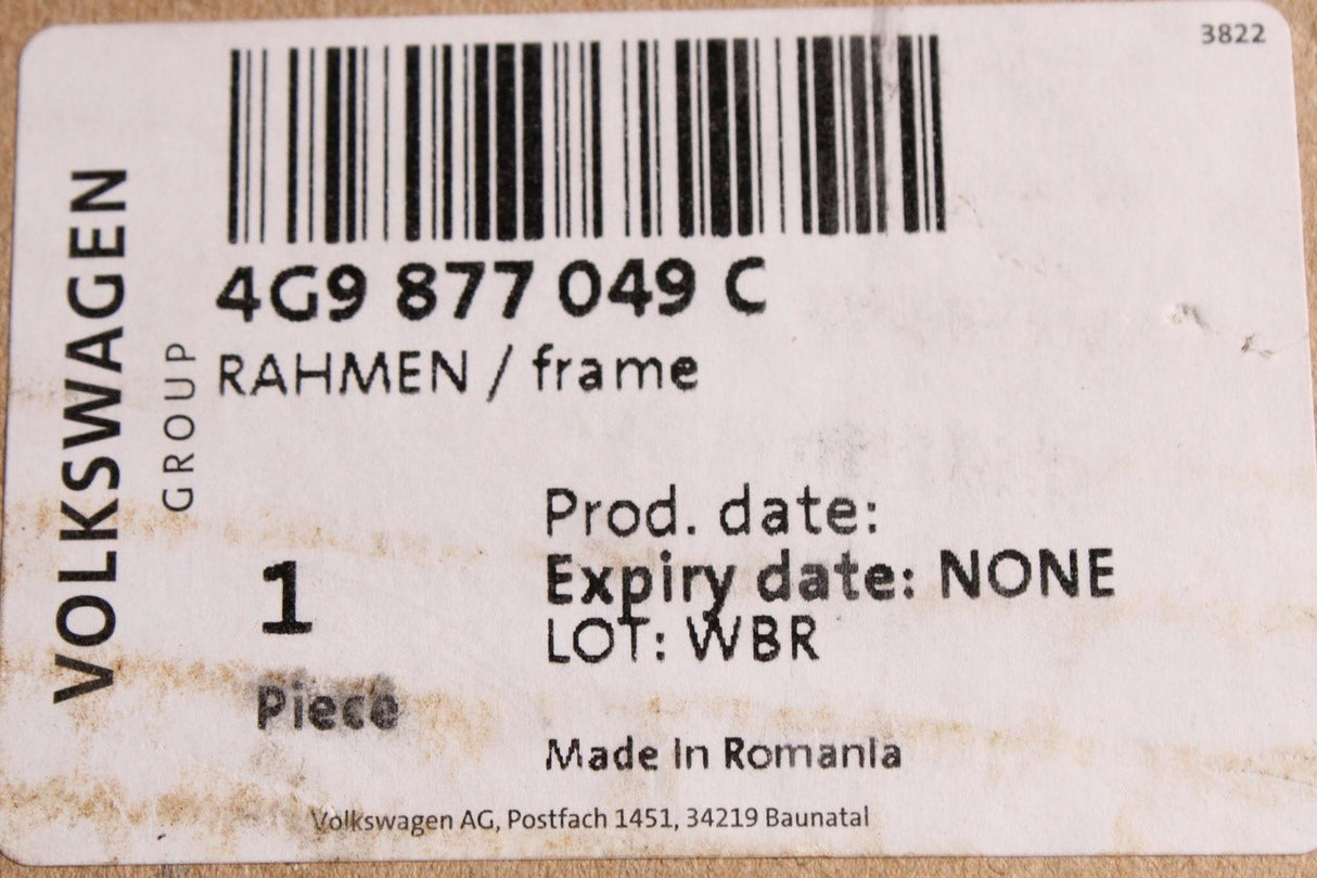 Audi A6 S6 RS6 Avant C7 2011-18 panoramic roof frame 4G9877049C