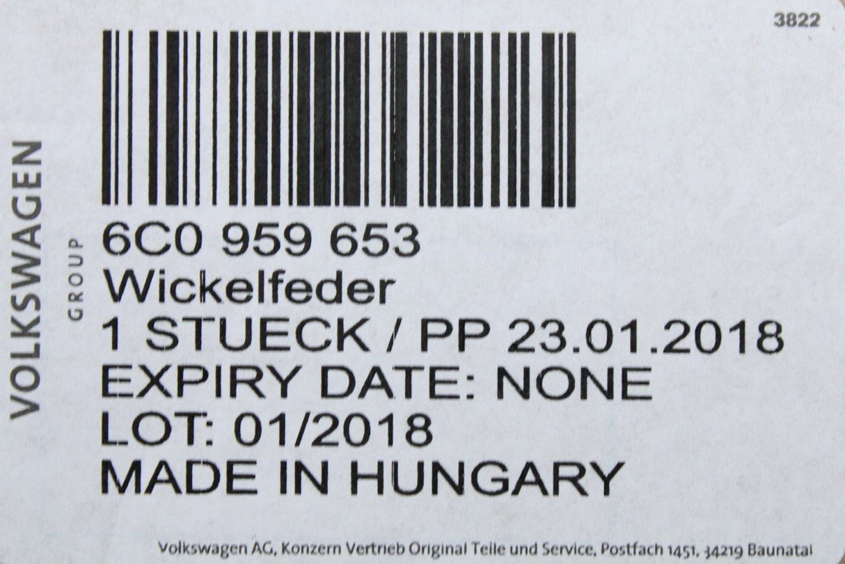 VW Polo Skoda Fabia SEAT Ibiza airbag squib steering slip ring 6C0959653