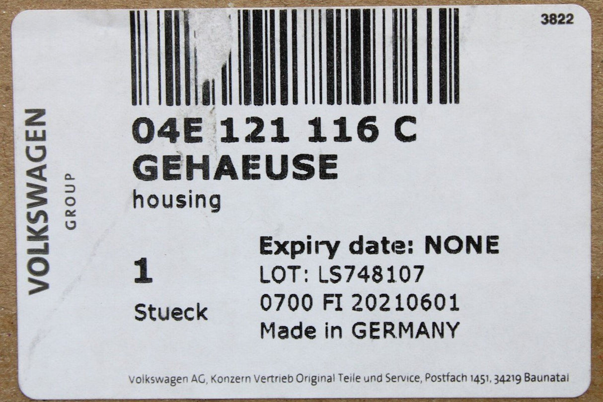 VW Audi Skoda SEAT 1.0 1.2 1.4 TSI coolant thermostat housing 04E121116C