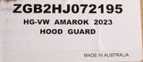 VW Amarok 2023-on accessory bonnet protector guard ZGB2HJ072195