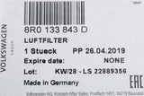 Audi A5 S5 Cabriolet 2010-17 Air filter element 2.0 TFSI 8R0133843D