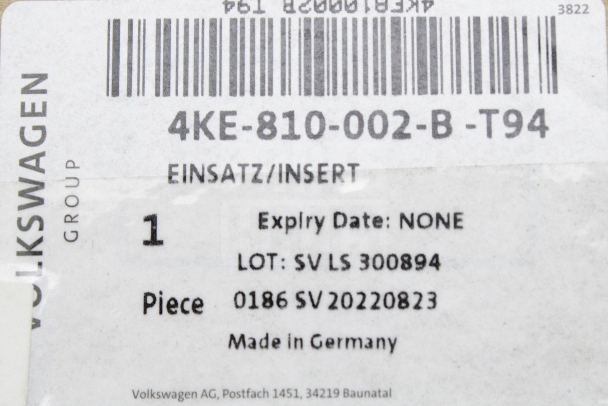 Audi e-tron 2019-on charging port flap insert (right) 4KE810002B T94