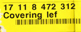 BMW X3 G01 X4 G02 coolant radiator side covering (left) 17118472312