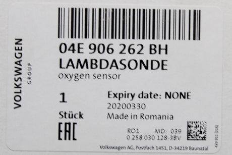 VW Polo 6C Skoda SEAT lambda sensor probe 1.2 TSI (pre-cat) 04E906262BH