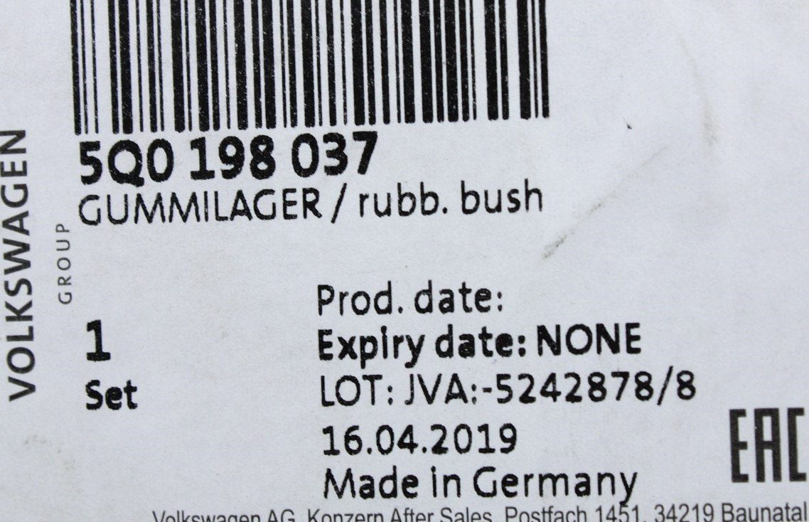VW Golf MK7 Audi A3 TT Leon Octavia subframe dog bone bushes 5Q0198037