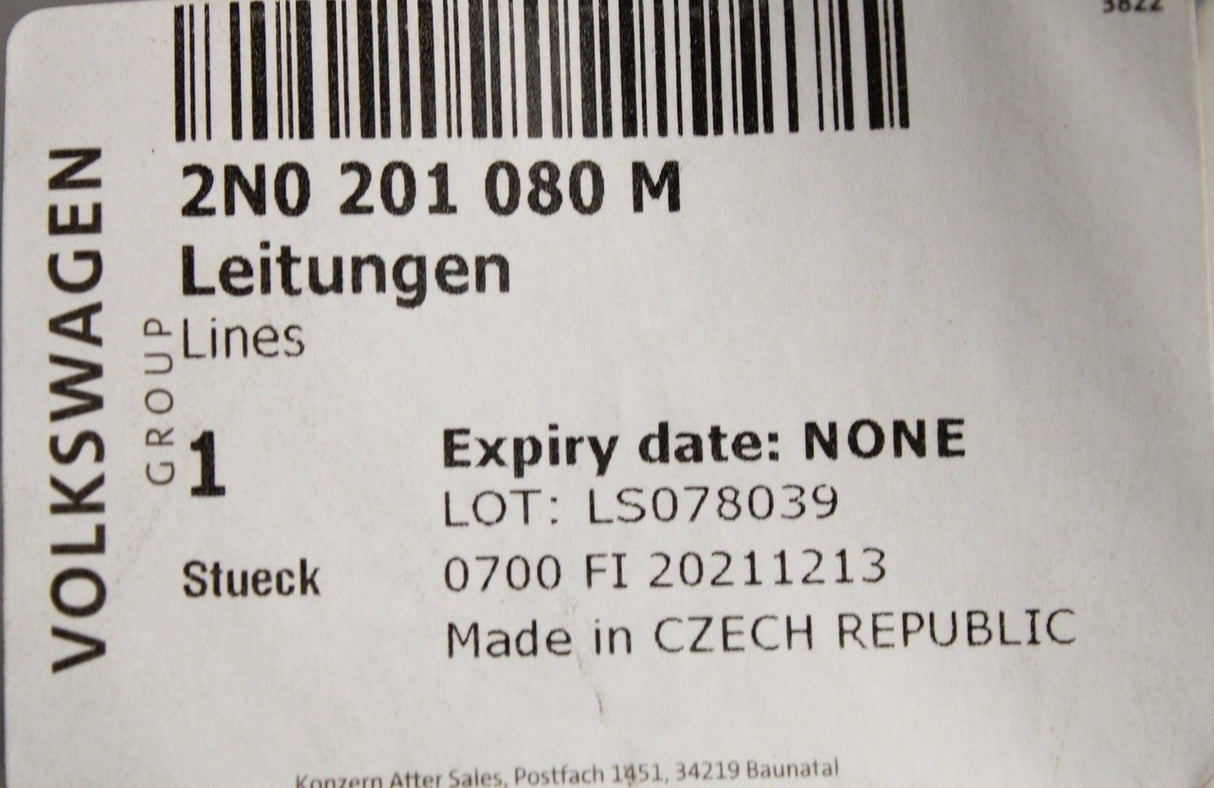 VW Crafter 2017-on fuel lines 2N0201080M