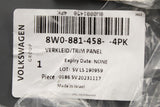 Audi A4 RS4 A5 front right seat frame rail trim (right) 8W0881458 4PK