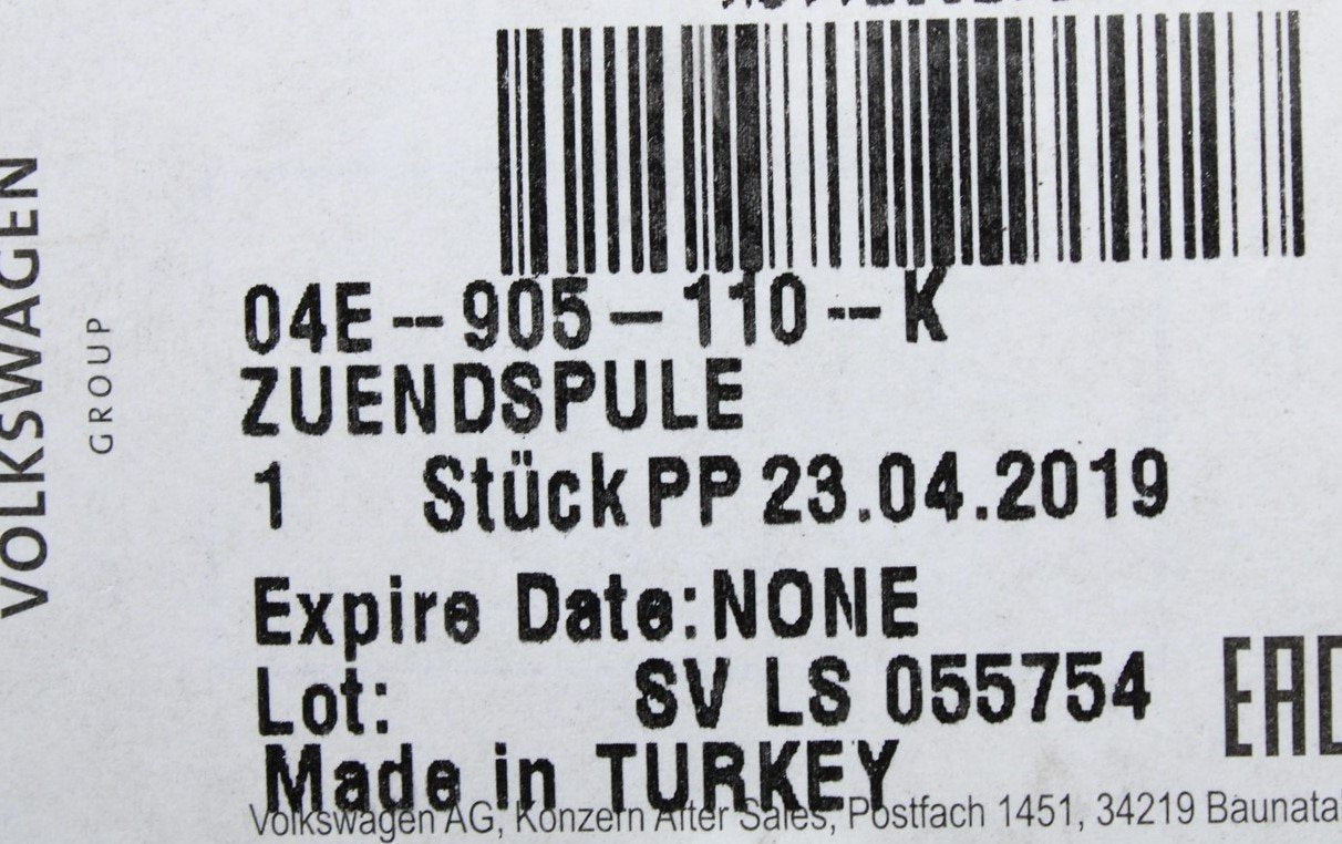 VW Audi Skoda SEAT 1.0 1.2 1.4 TSI TFSI ignition coil pack 04E905110K