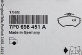 VW Touareg 7P 2011-2018 brake pads set 330mm (rear) 7P0698451A