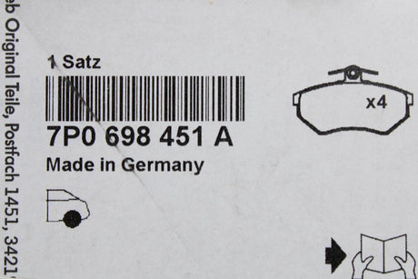 VW Touareg 7P 2011-2018 brake pads set 330mm (rear) 7P0698451A
