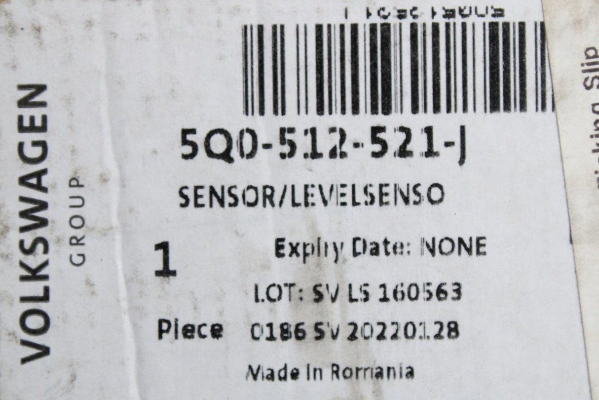 VW Audi Skoda SEAT CUPRA rear headlight level sensor with poles (left) 5Q0512521J