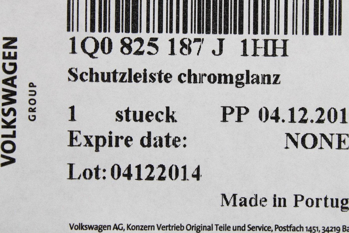 VW Eos 2006-2016 rear roof chrome trim surround 1Q0825187J 1HH