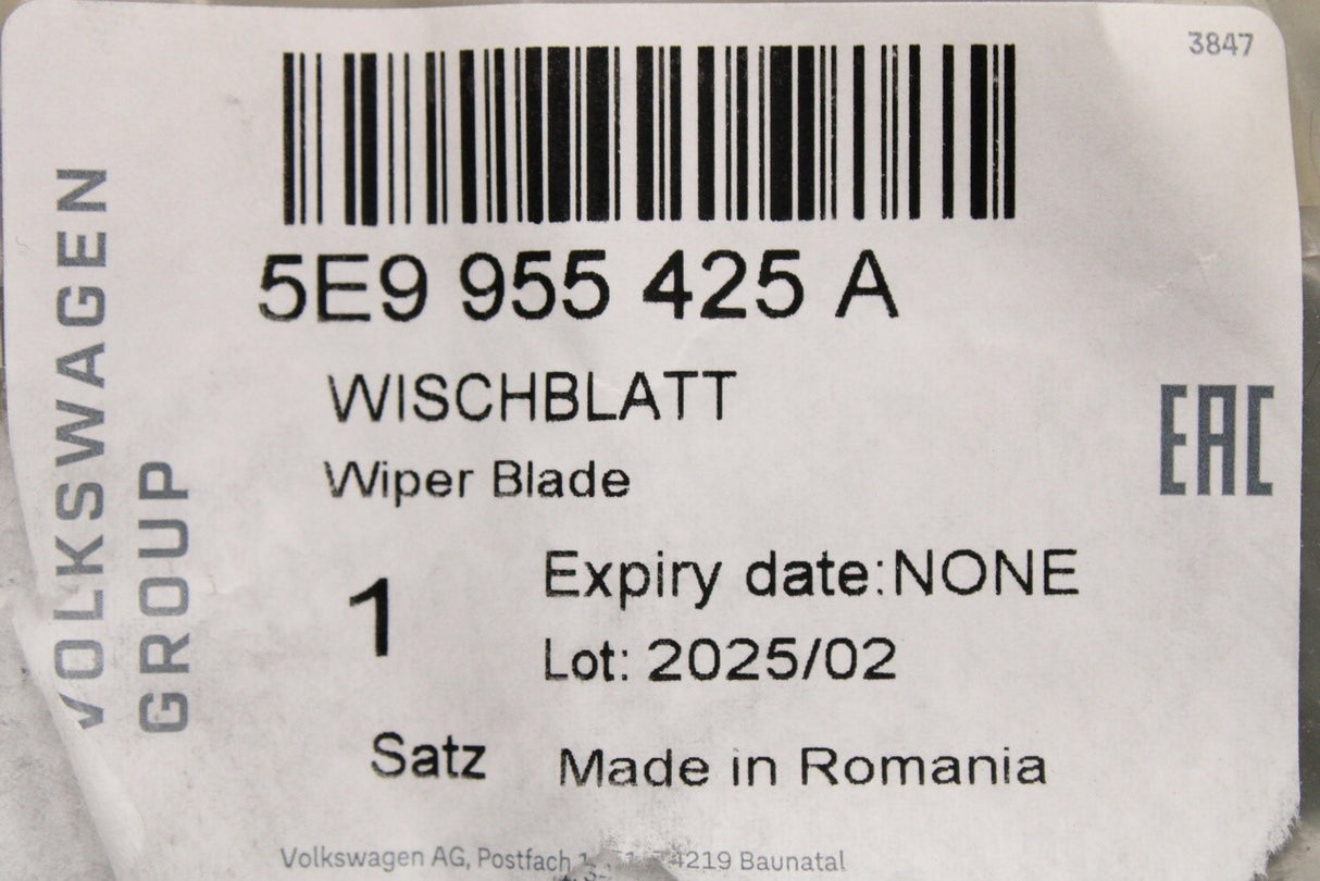 Skoda Octavia Combi 2013-2021 wiper blade (rear) 5E9955425A
