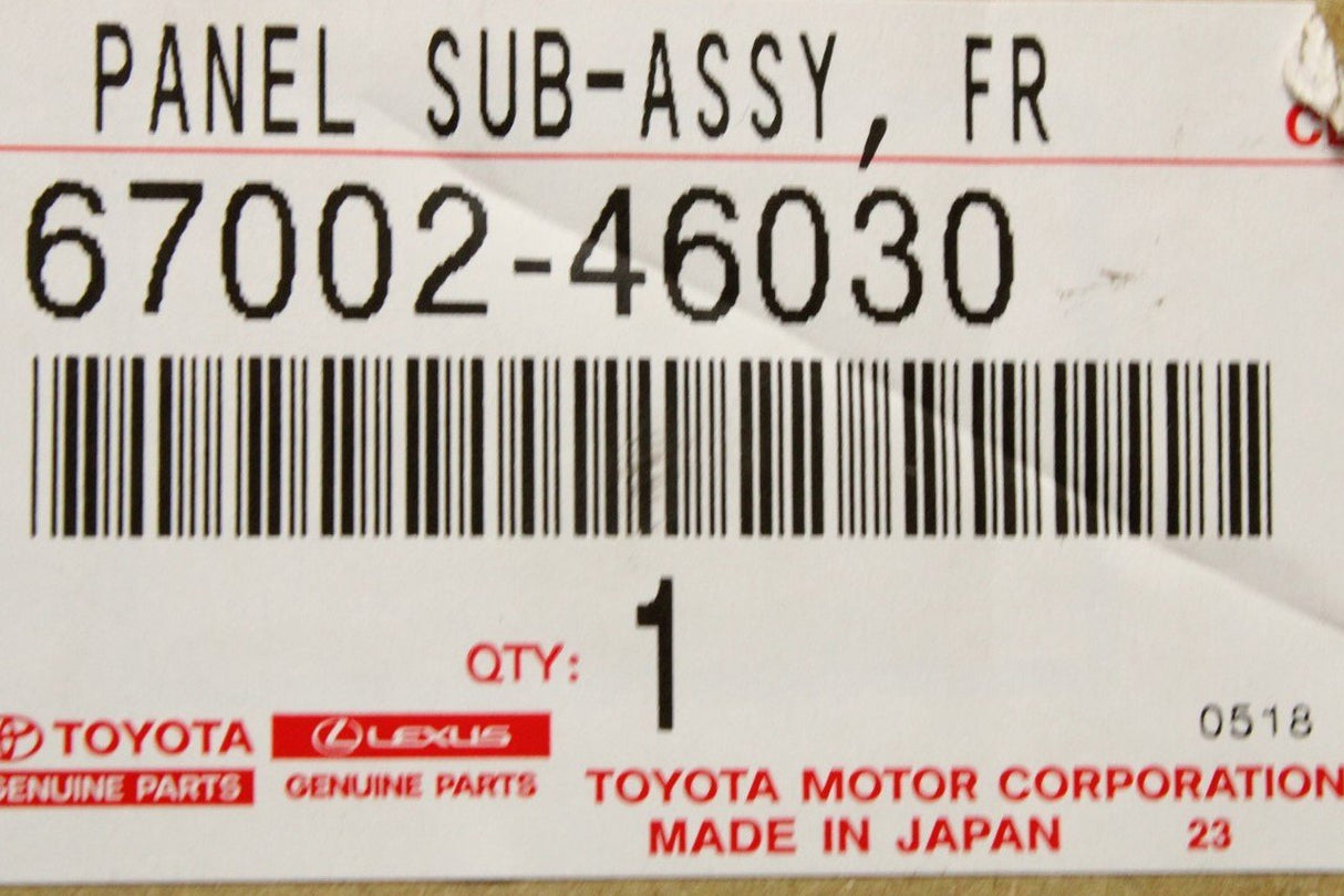 Lexus RZ450E 2023-on primed door panel (front left) 67002-46030