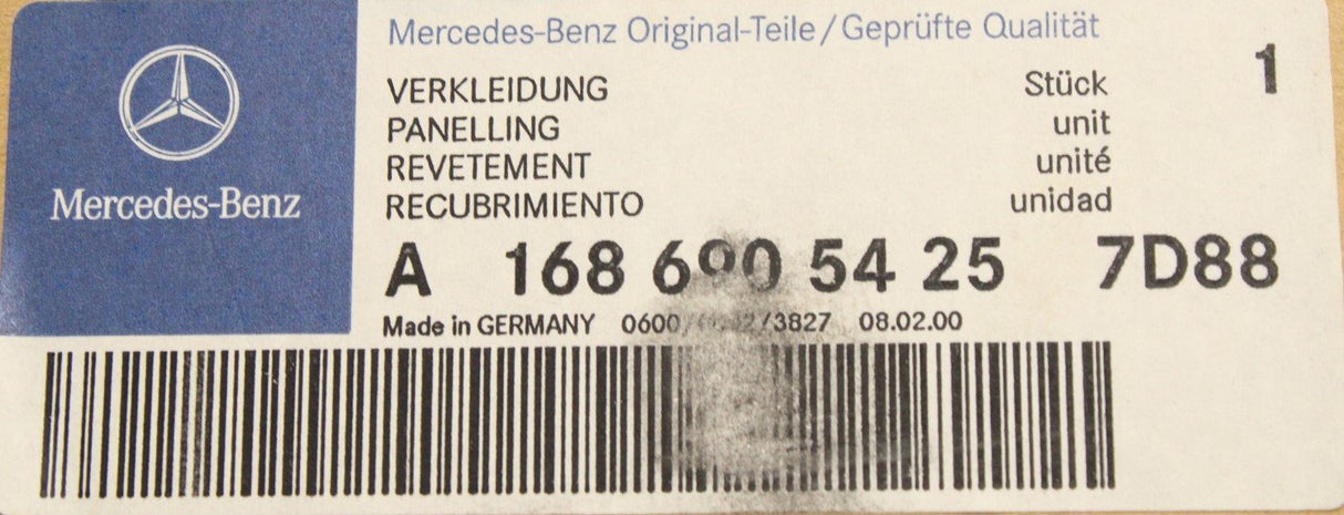 Mercedes-Benz A-Class W168 c-pillar trim (rear right) A1686905425 7D88