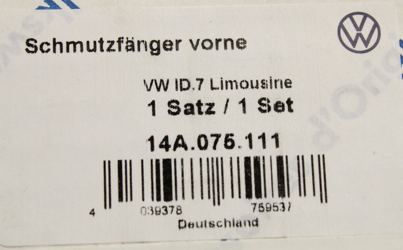 VW ID.7 2024-on mud flap set (front & rear) 14A075101/111