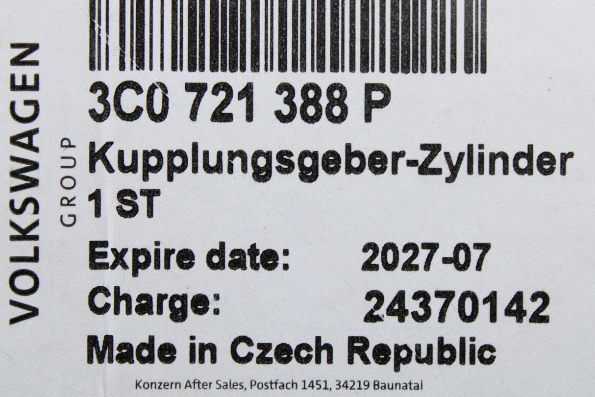 VW Tiguan Sharan Audi Q3 SEAT Alhambra clutch master cylinder 3C0721388P