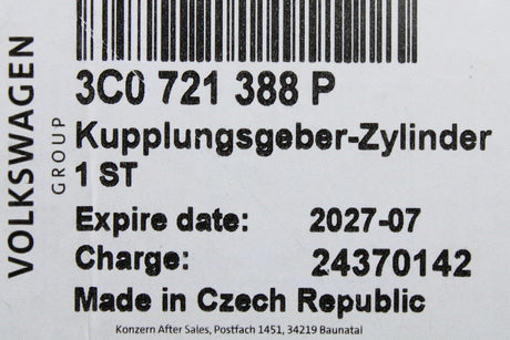 VW Tiguan Sharan Audi Q3 SEAT Alhambra clutch master cylinder 3C0721388P
