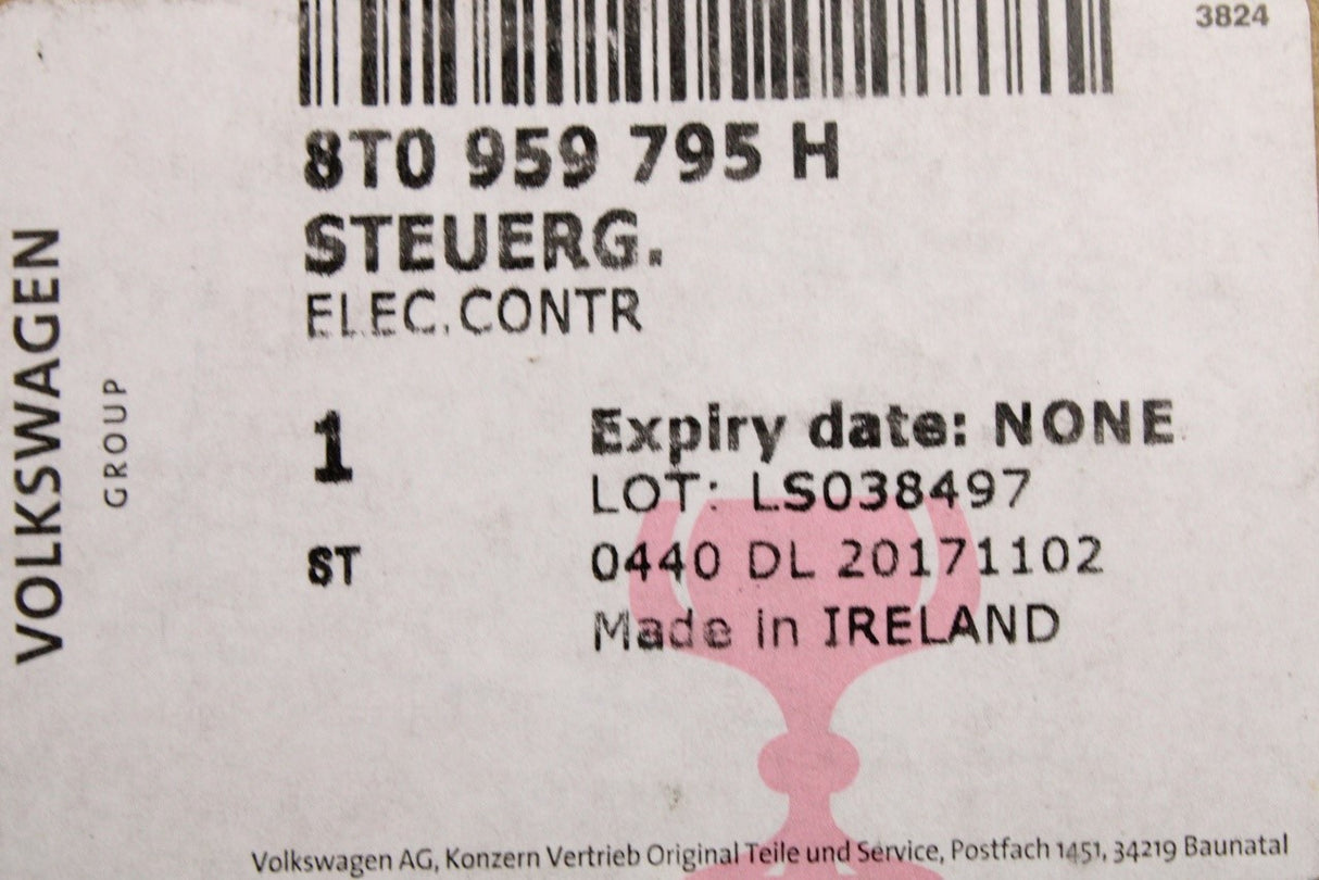 Audi A4 S4 A5 S5 2008-16 rear door control unit 8T0959795H