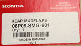 Honda Civic 5 door mud flaps (rear) 08P09-SMG-601