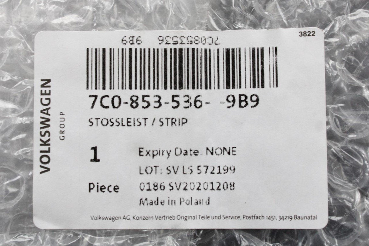 VW Crafter 2017-21 wheel arch moulding trim for right rear 7C08535369B9