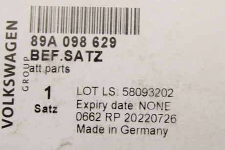 Audi Q4 e-tron 2022-on wheel arch liner attachment screw set 89A098629