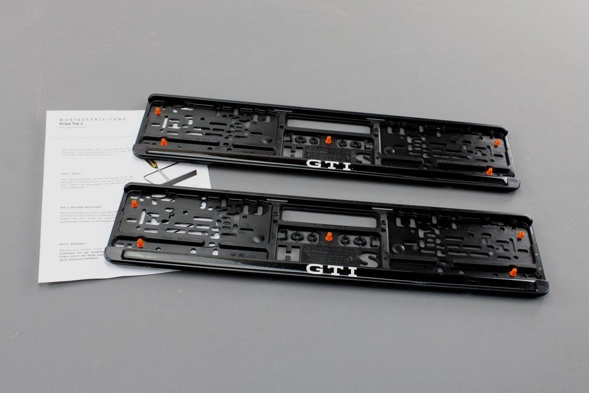 VW Polo Golf GTI number plate holders (front & rear) 5HV087703A, view 1
