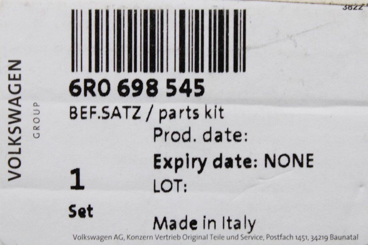 VW Polo AW T-Cross Audi A1 SEAT Skoda brake shoe fixing set 6R0698545