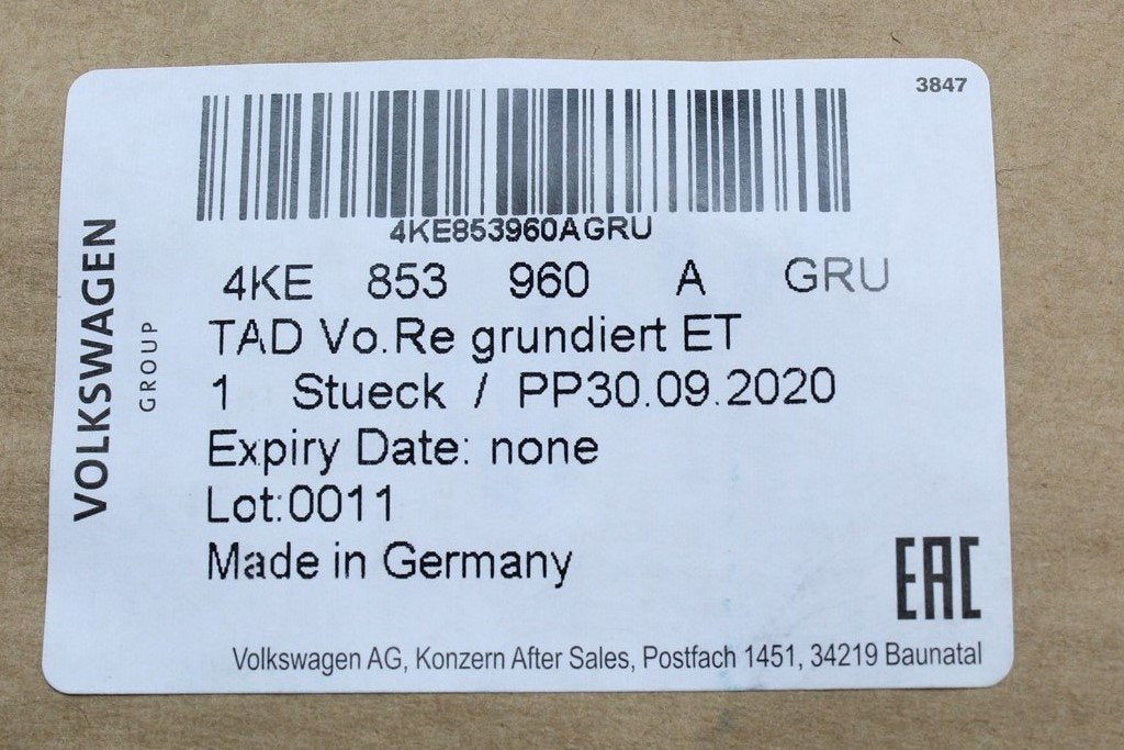 Audi e-tron 19-on front door lower moulding cover (right) 4KE853960A GRU