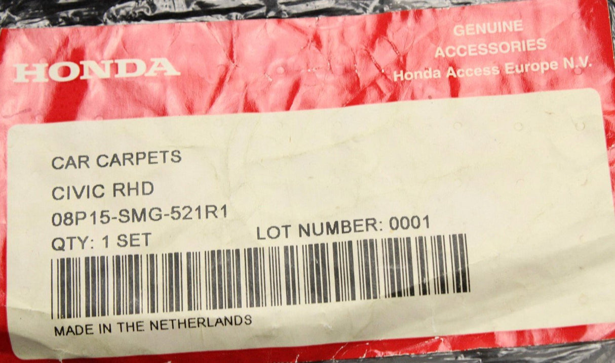 Honda Civic RHD drivers elegance floor mat (front right) 08P15-SMG-521R1