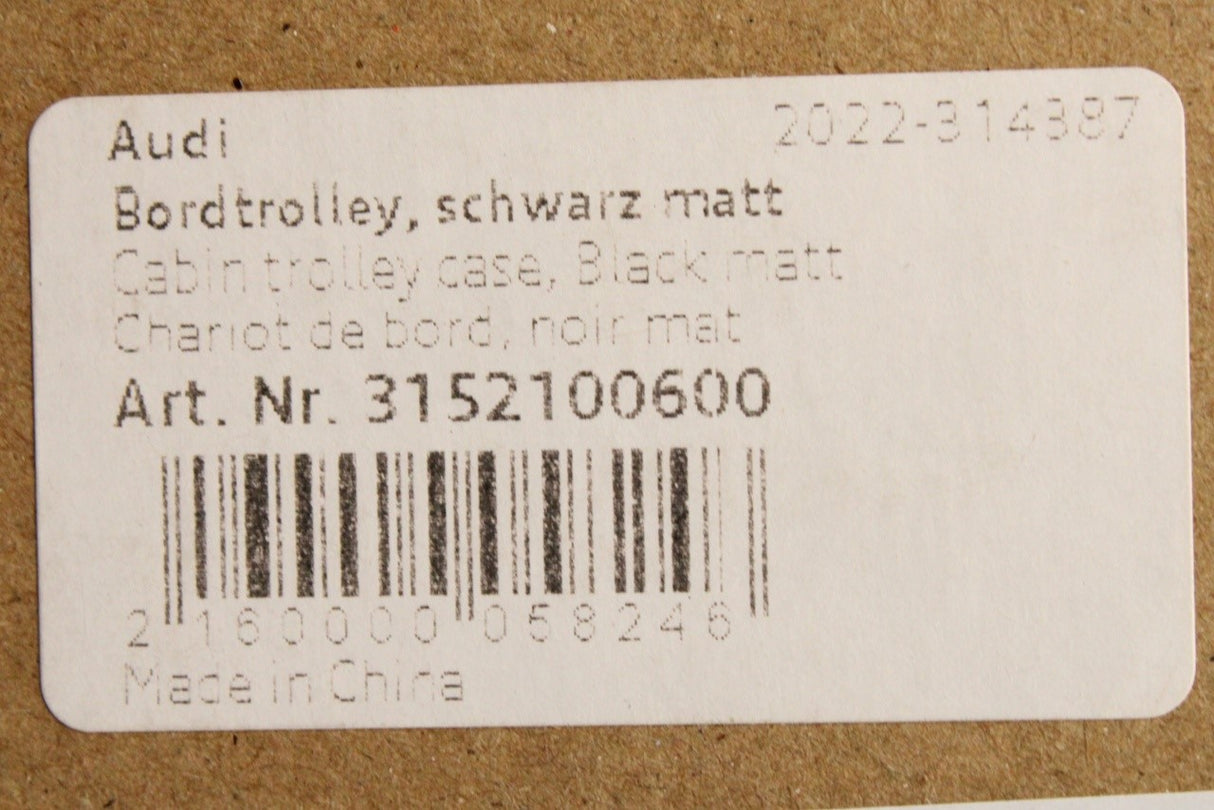 Audi Samsonite hard shell cabin luggage suitcase 3152100600