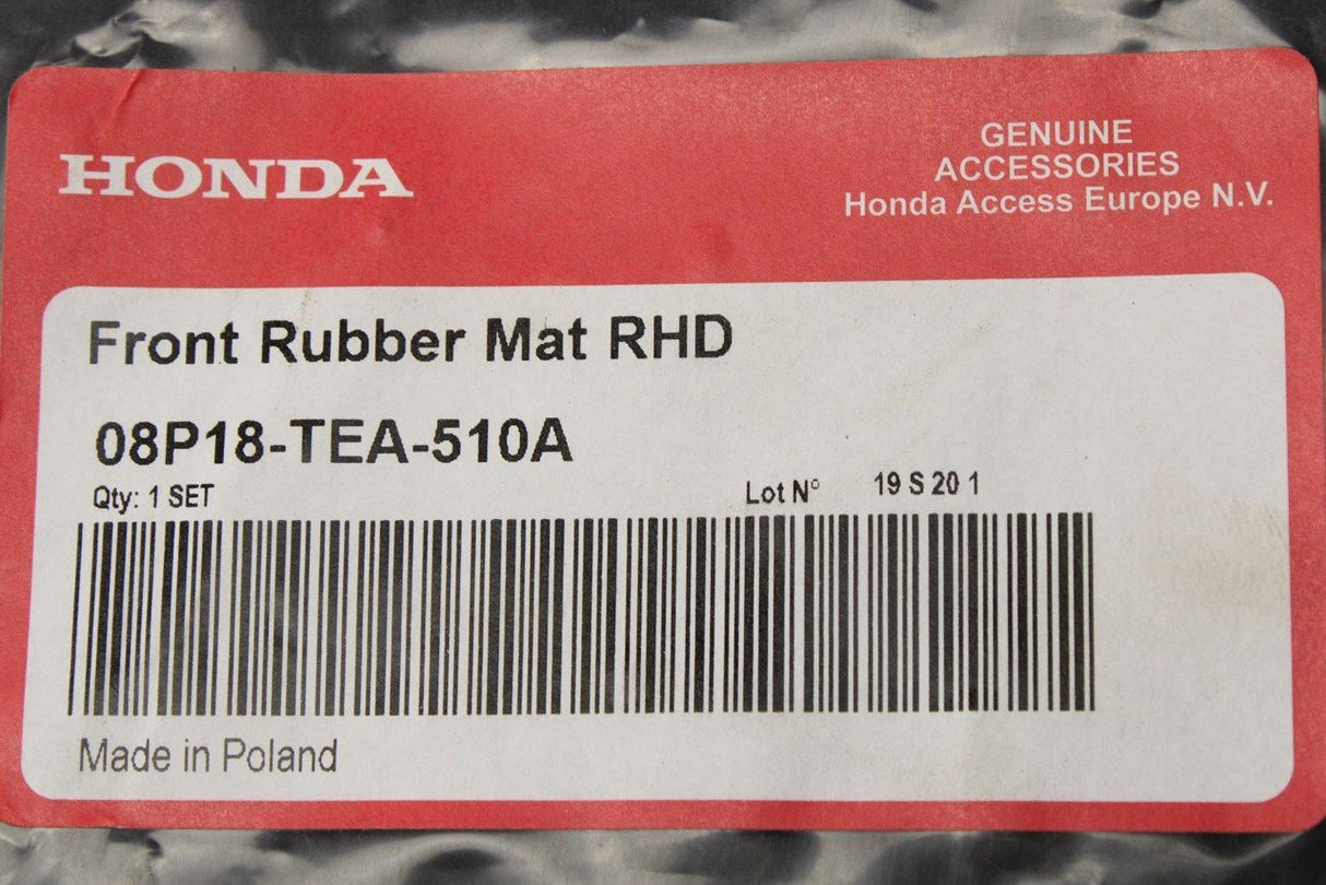 Honda Civic RHD all weather floor mats (front) 08P18-TEA-510A