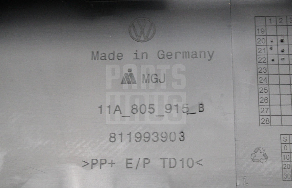 VW ID.4 ID.5 2021-on lower front bumper spoiler trim 11A805915B 9B9