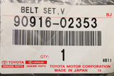 Toyota Land Cruiser 1990-1998 auxilliary belt (pair) 90916-02353