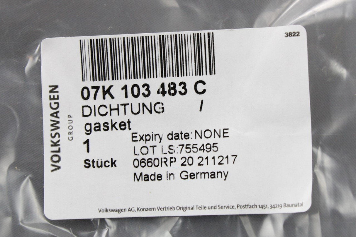 Audi RS3 TTRS RSQ3 2.5 TFSI oil separator gasket seal 07K103483C
