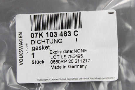 Audi RS3 TTRS RSQ3 2.5 TFSI oil separator gasket seal 07K103483C