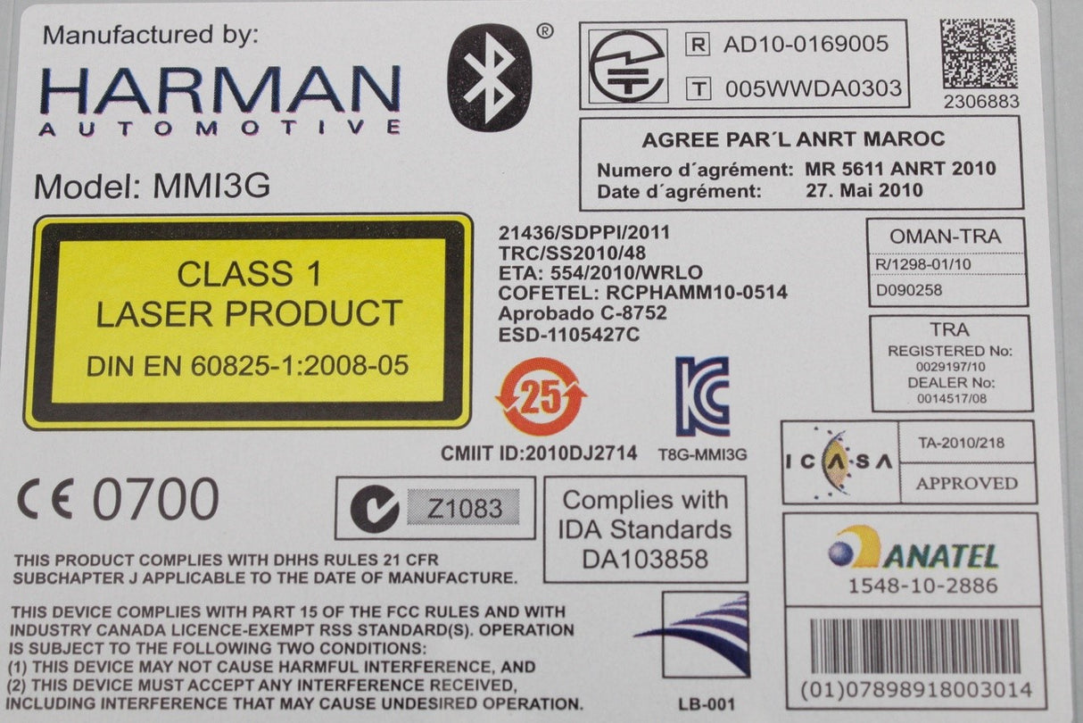 Audi A4 2010-2016 A5 Q5 2013-2017 RHD multimedia MMI control unit 8R2035666K